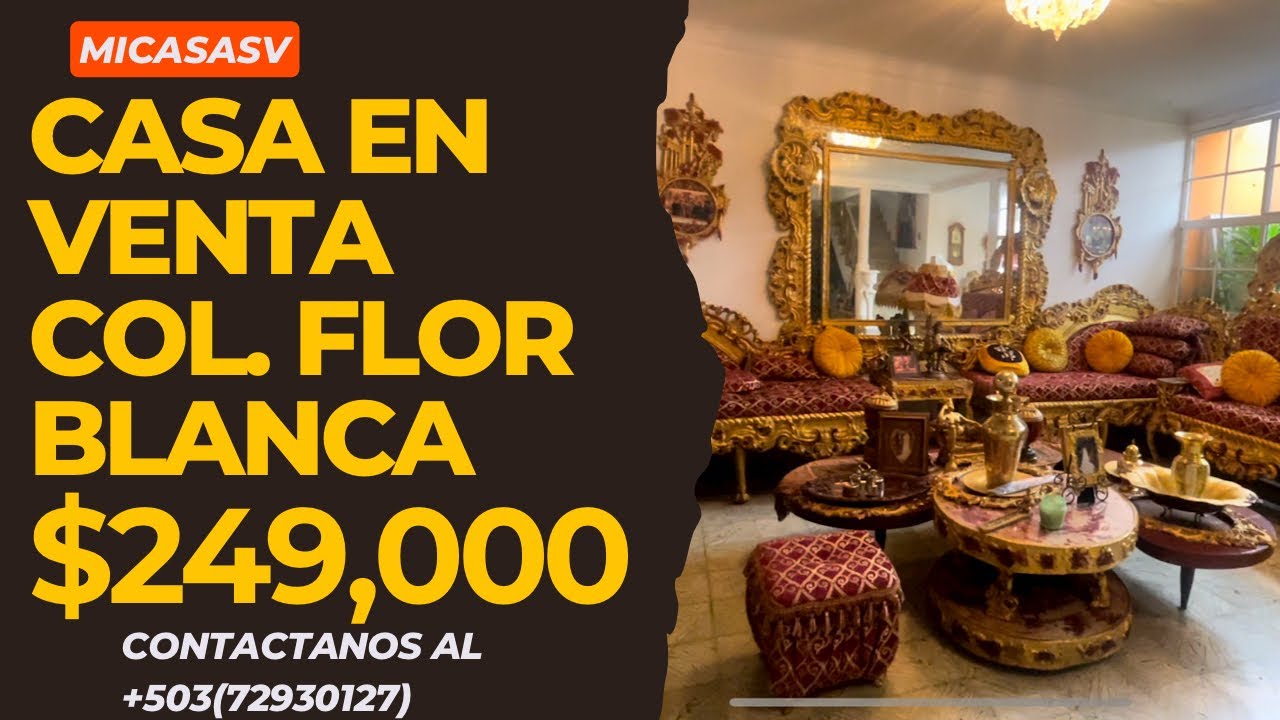 🔥 GANGA 🔥Se Vende Hermosa 🤩 Casa  GRANDE🏡 Col. Flor Blanca” en SAN SALVADOR