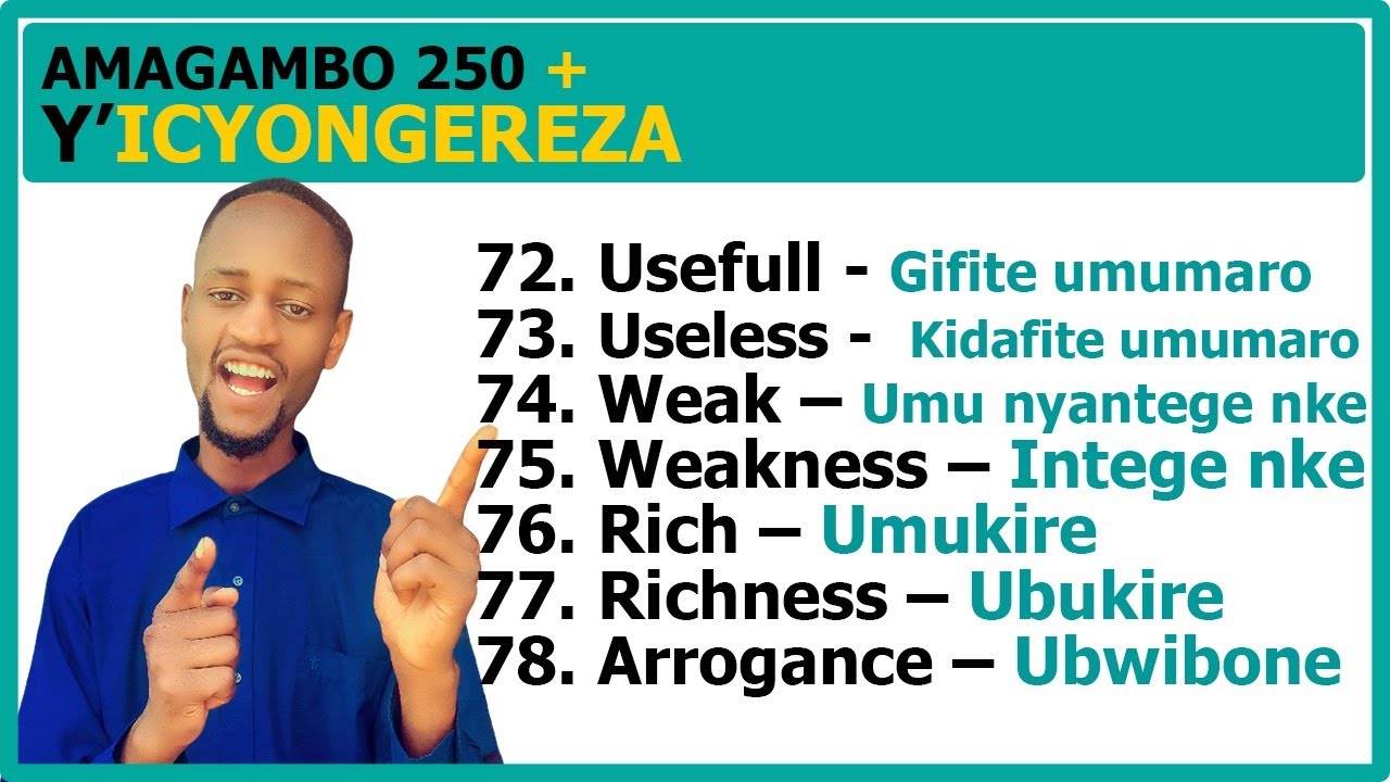 Menya Amagambo 250+ Yambere Yingenzi Mucyongereza Hamwe Na Teacher Turatsinze