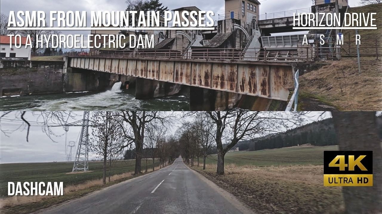Moody Dry Winter Landscapes: From Mountain Passes to a Hydroelectric Dam 🌫️ Europe ASMR (4K 60FPS)