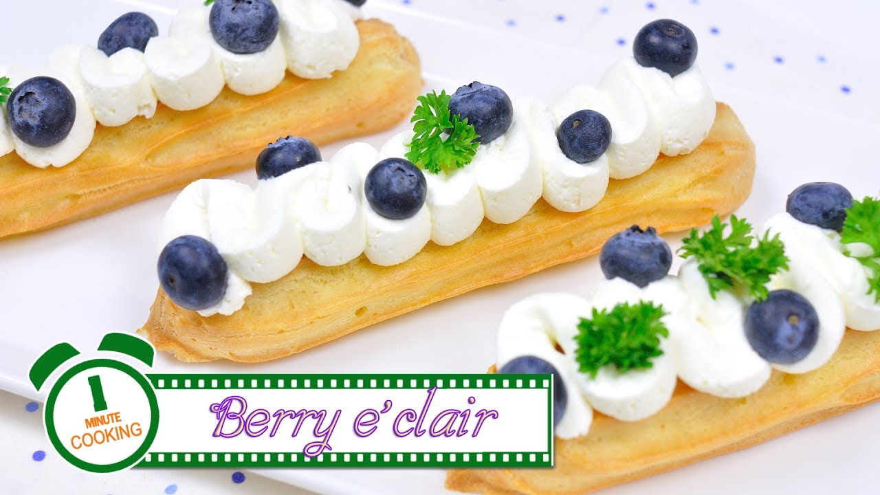 เบอร์รี่เอแคลร์ | Berry Eclair | 1 Minute Cooking