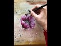 How to make an abstract flowers painting on canvas by Julia Kotenko