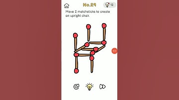 Brain out level 29 Move 2 matchsticks to create upright chair #shorts #brainout #gaming