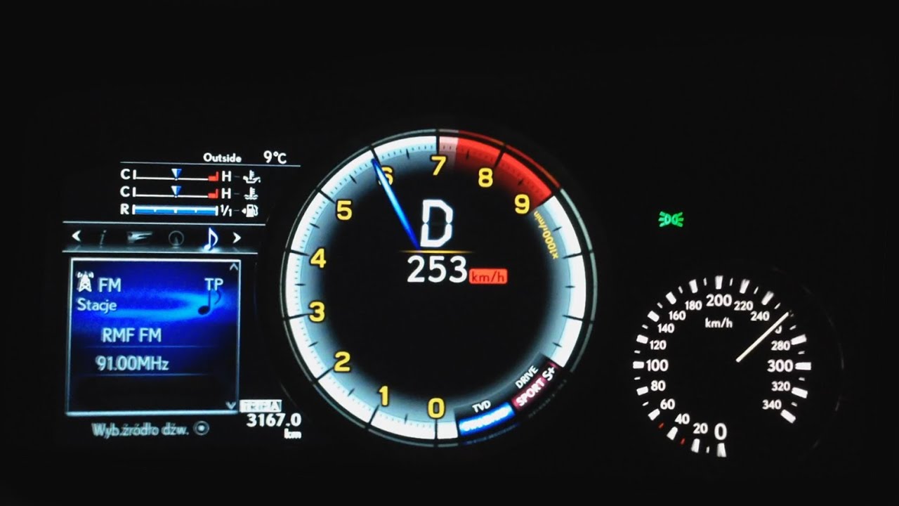 Lexus RC F revs and acceleration 0-250 km/h | ExoticCars.pl