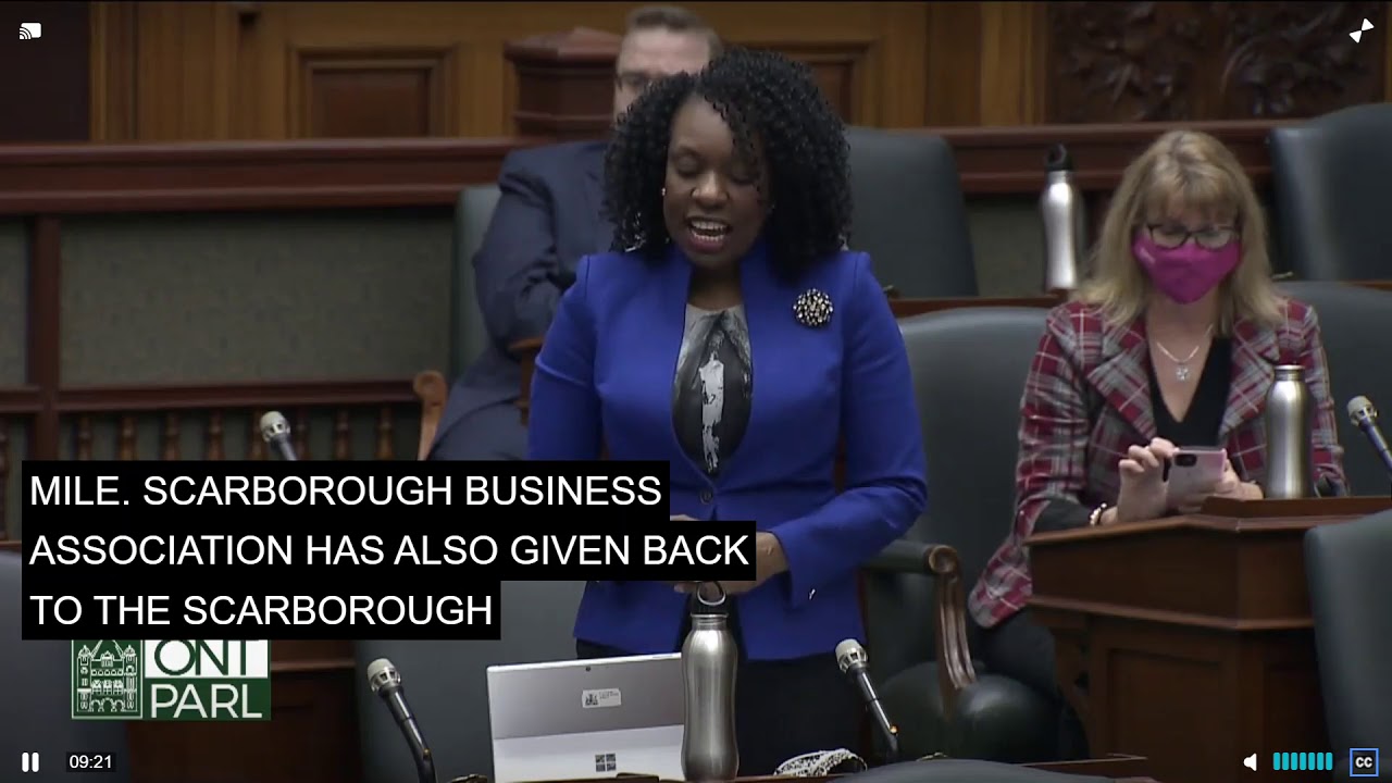 MPP Mitzie Hunter Member Statement on SBA 5th Anniversary