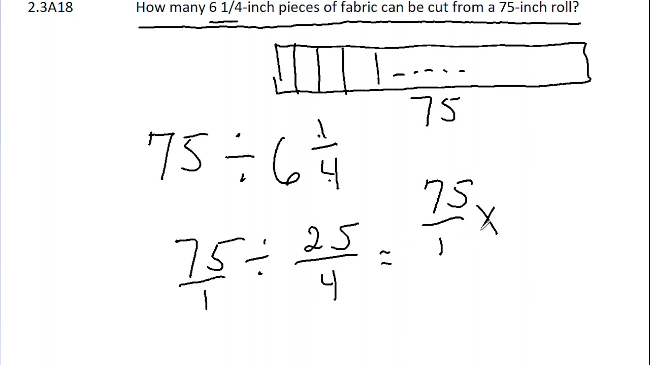 2.3A18 Dividing with a Mixed Number Word Problem - YouTube