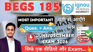 BEGS 185 | English language Teaching | Begs 185 Most Important Question and Answer | IGNOU Exam 2026