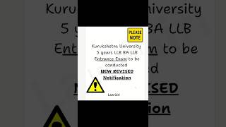 Kurukshetra University BA LLB Admission 2026|KU 5 years Law Application Forms Last Date Online Apply