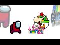 Mini Crewmate Kills The Super Mario Galaxy characters | Among Us