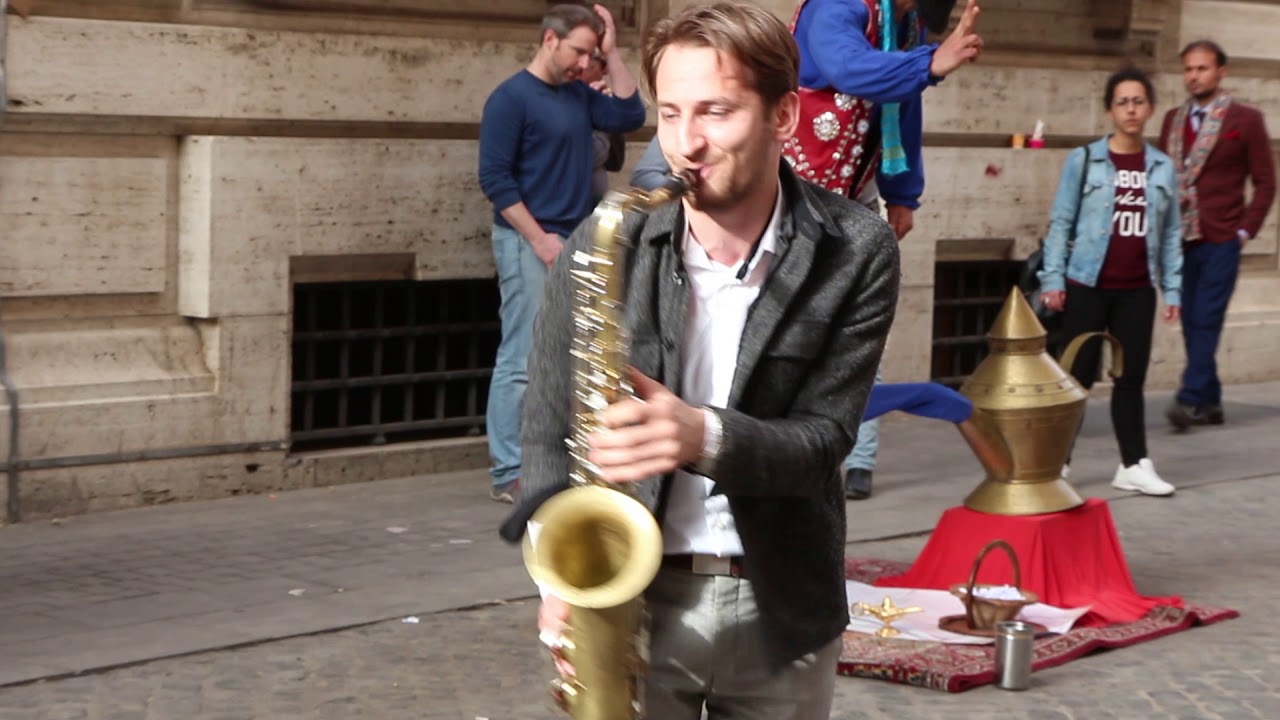Rome street music Saxophone (April 2018) YouTube