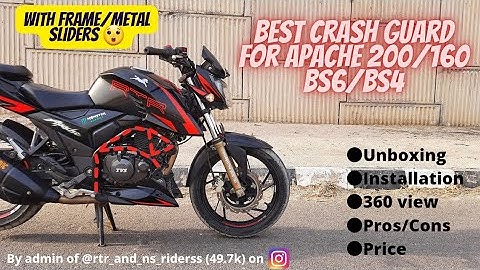 Best Crash Guard For Apache RTR200 4v BS6/BS4 | Modified Apache RTR200 | #apache200