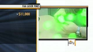 FAA to impose laser-related fines up to $11,000