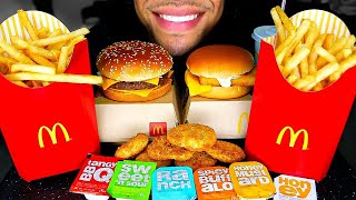 ASMR McDonald's Chicken Nuggets Mukbang Fillet Fish QPC Fries Eating Show Sounds