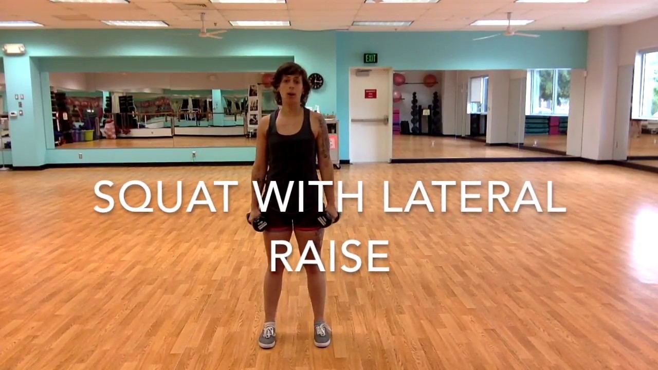 SQUAT WITH LATERAL RAISE - YouTube