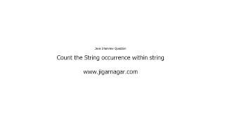 Count the String occurence within sentence