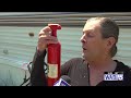 Hampden woman reunites with missing dog after fire