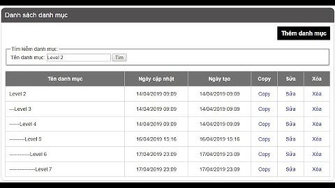 Bài 16: Hướng dẫn tạo bộ lọc menu đa cấp trong quản trị PHP