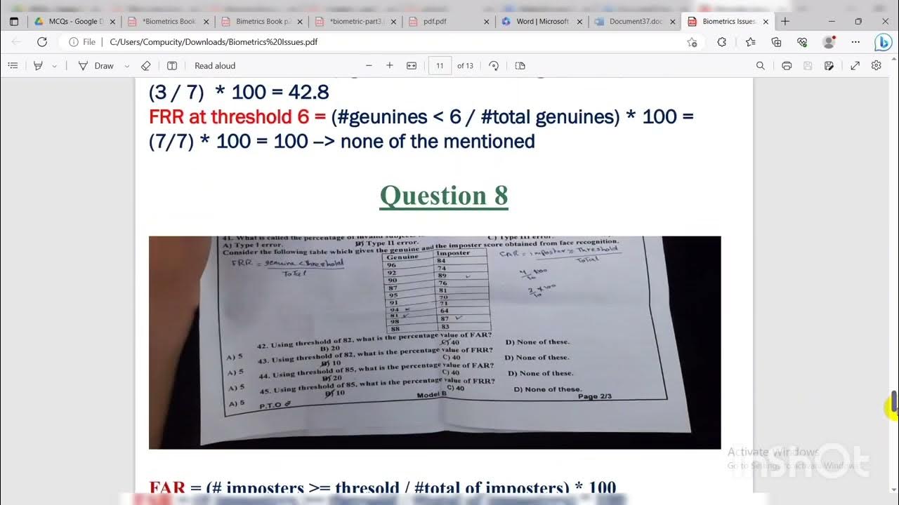Biometrics issues part 6 YouTube