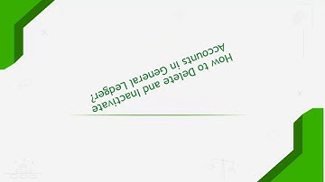 How to Delete and Inactivate Accounts in General Ledger in sage 50