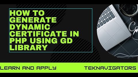 How To Create Dynamic Certificate in PHP using GD Library | PHP | PHP Online Tutorial | Certificate