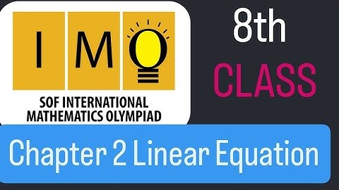 Maths olympiad Ch 2(Part 2) Linear Equation in one variable workbook solution☑️Q.7 to Q.13