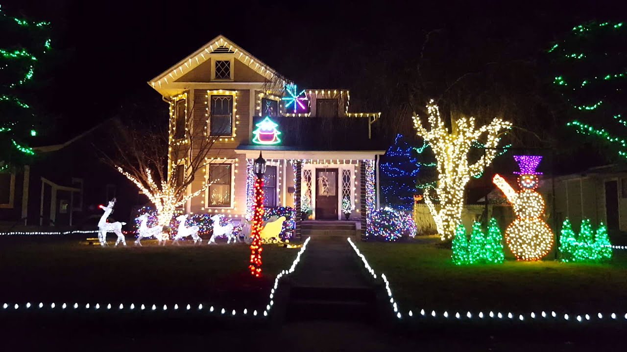 2015 Ironton Santa House Light Show YouTube