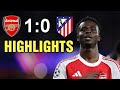 ملخص مباراة أرسنال وأتلتيكو مدريد 1 0 هدف بوكايو ساكا دوري أبطال أوروبا أرسنال أتلتيكو
