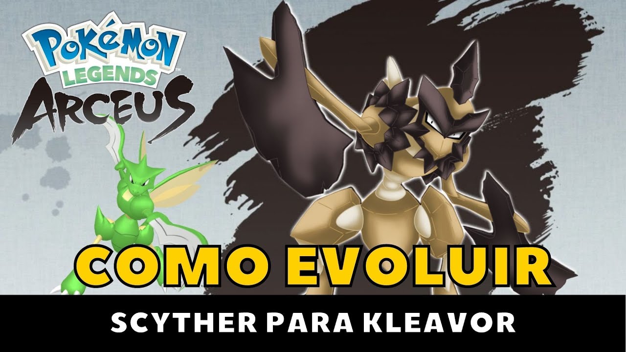 Pokémon Blast News on X: Um novo Pokémon foi revelado para Pokémon  Legends: Arceus! Kleavor é dos Tipos Inseto/Pedra, e evolui de Scyther na  região de Hisui! #pokemon #arceus  / X