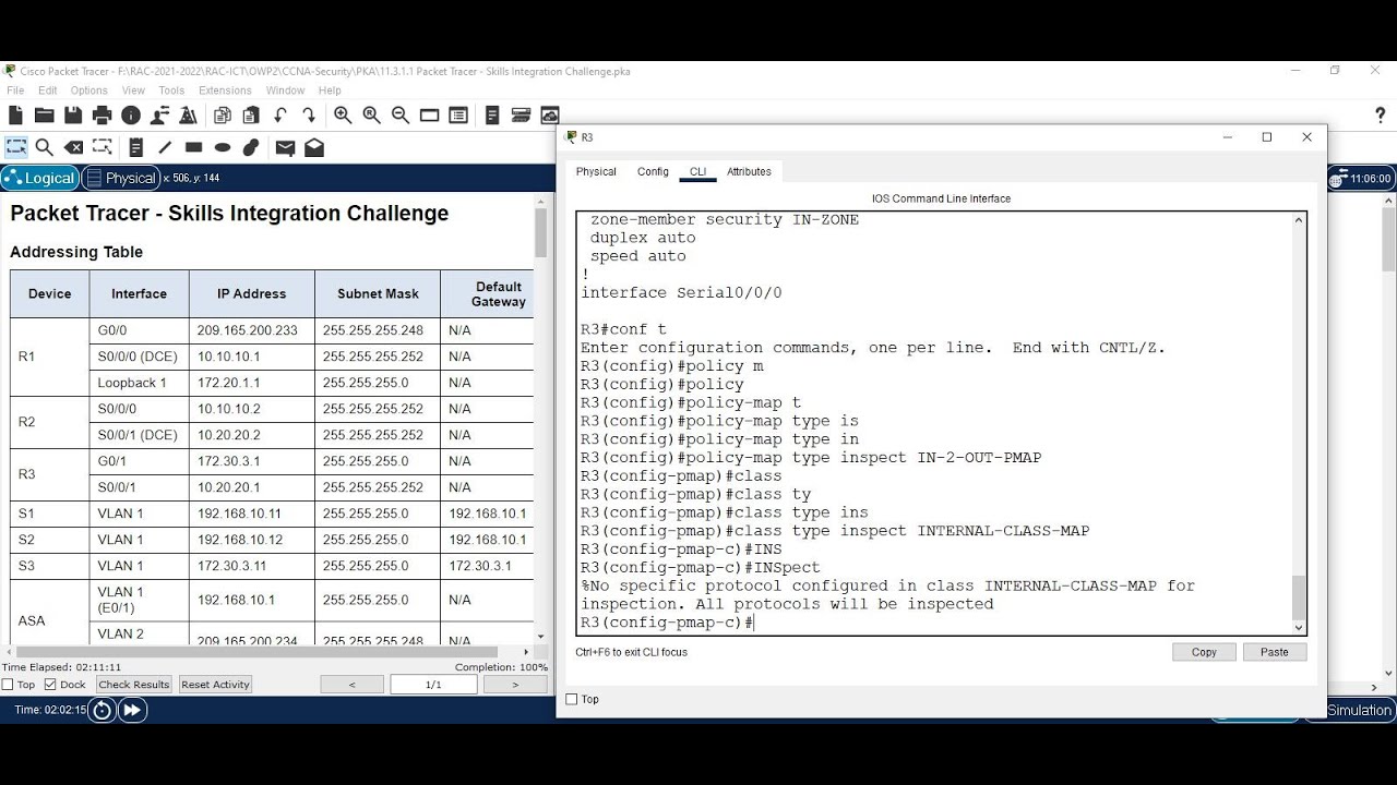 CCNA Security 11 3 1 1 Skills Intergration Challenge