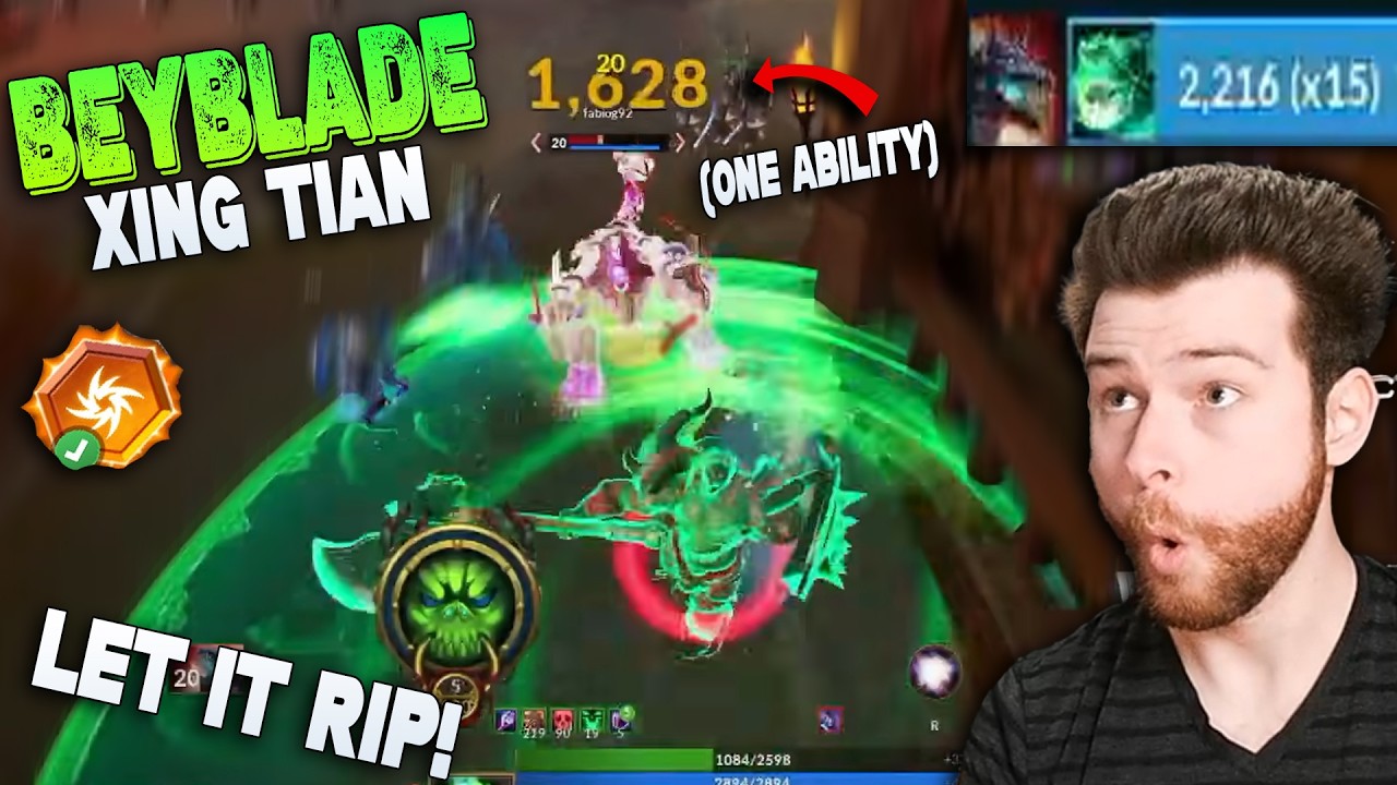 MAX INTELLIGENCE ASPECT XING TIAN = BEYBLADE OF DEATH!!! - SMITE 2 Duel Gameplay
