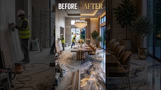 Luxury Dining Room Transformation with Stunning Metallic Epoxy Floor | Before & After