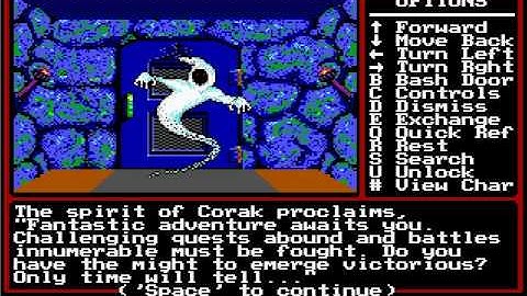 Might and Magic Book Two: Gates to Another World (PC/DOS) - Title and Introduction Sequences