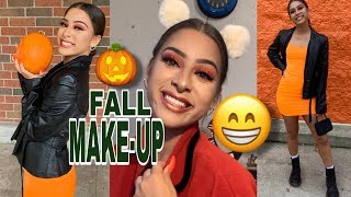 ORANGE MAKEUP TUTORIAL FALL / AUTUMN LOOK 🧡