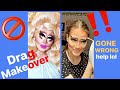 DRAG MAKEOVER (gone so wrong LOL) ✨Trixie Mattel Transformation✨