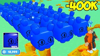 I Bought a FULL TEAM of HUGE BLUE BALLOON CAT in Pet Simulator X!