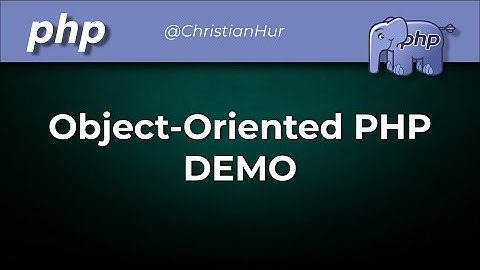 Object-Oriented PHP - Part 1