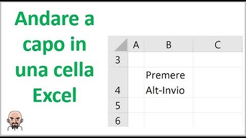 Come «andare a capo» in una cella Excel