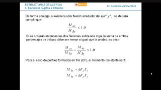 Estructuras de Acero II - Diseño de elementos sujetos a biflexión