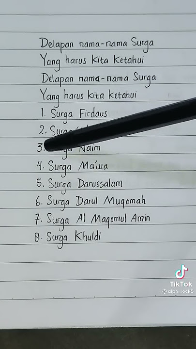 delapan nama surga yang harus kita ketahui  🤲🤲