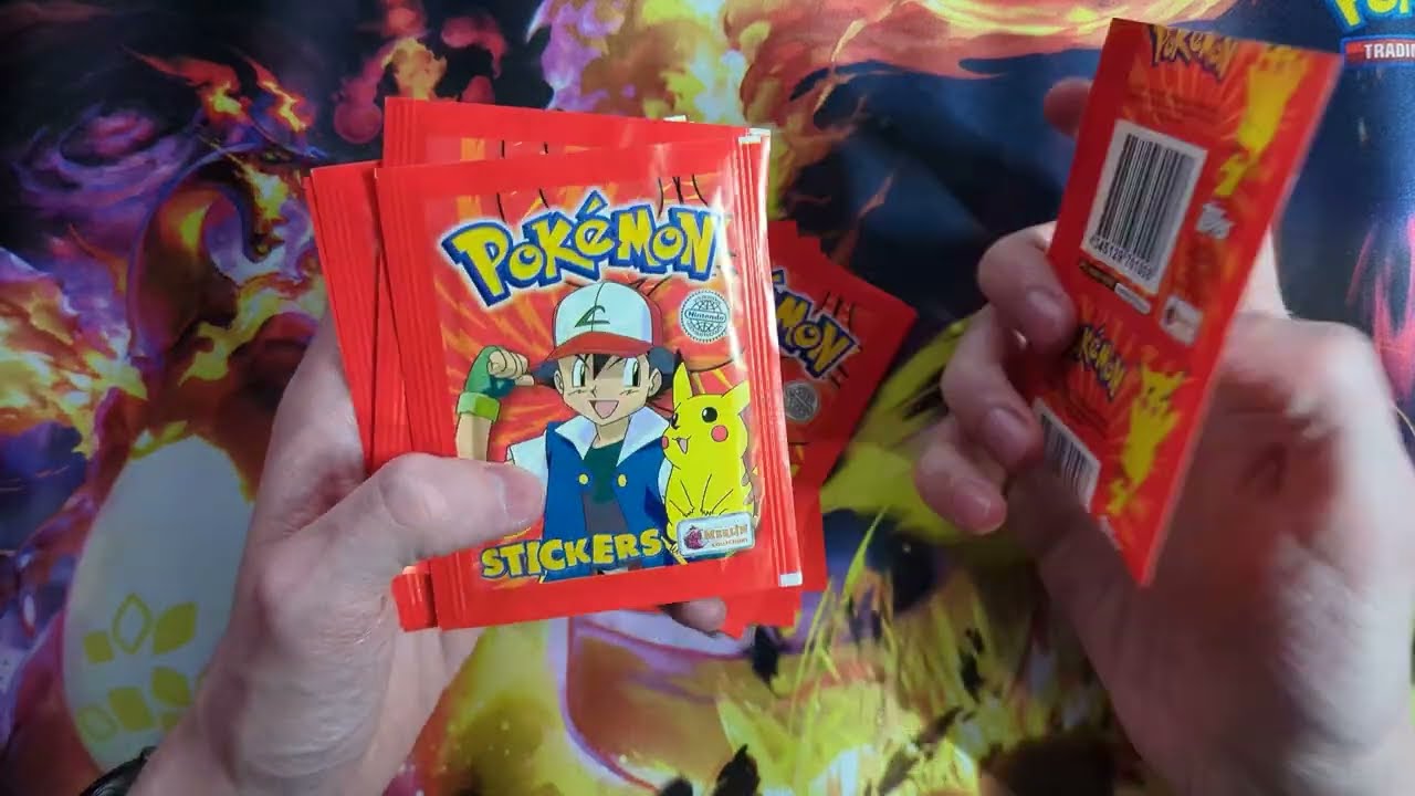 Opening 1999 Topps Merlin Pokemon Stickers
