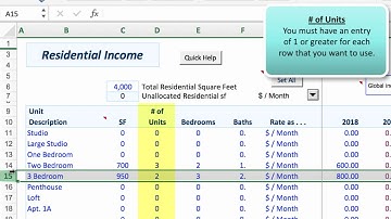 REIA software, Pro Edition Tutorial: Data entry for residential units