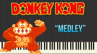 Donkey Kong - Stage Start / Game Start / Level One / Hammer (Piano Tutorial Synthesia) screenshot 3