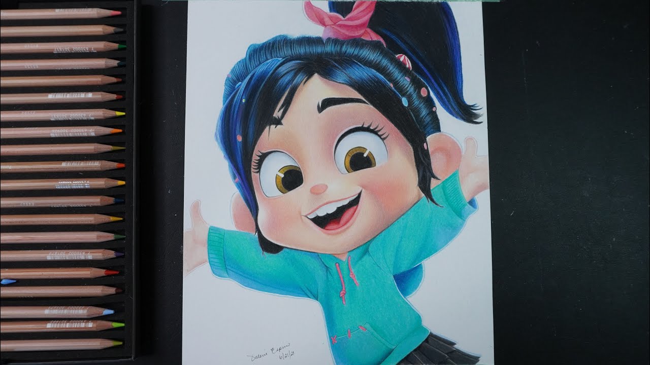 Drawing Vanellope Von Schweetz from Ralph Breaks the Internet