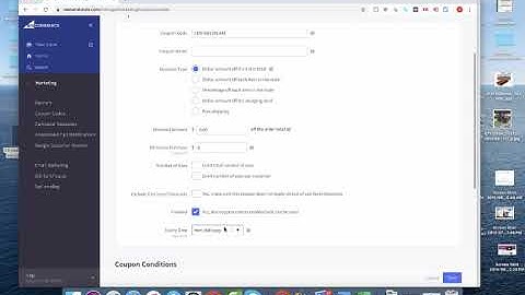 Making a Coupon Code in Bigcommerce