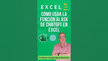 Cómo usar la función AI.ASK de ChatGPT en Excel | Potencia tu hoja de cálculo con IA