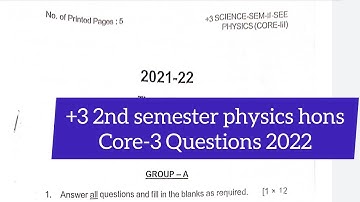 +3 2nd semester physics honours questions for all odisha University and autonomous college