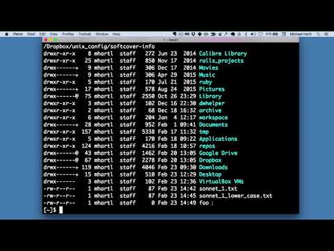 Section 2.2: “Listing” from Learn Enough Command Line to Be Dangerous