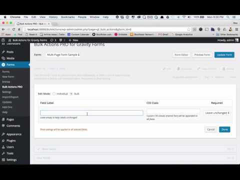 Bulk Edit fields