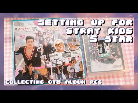 ✼ setting up for stray kids 5 star ✼ collecting all chan & changbin pobs and OT8 album photocards