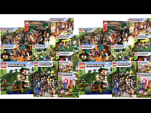 ALL LEGO Minecraft 2021 Summer-Winter Sets COMPILATION/COLLECTION Speed Build Review