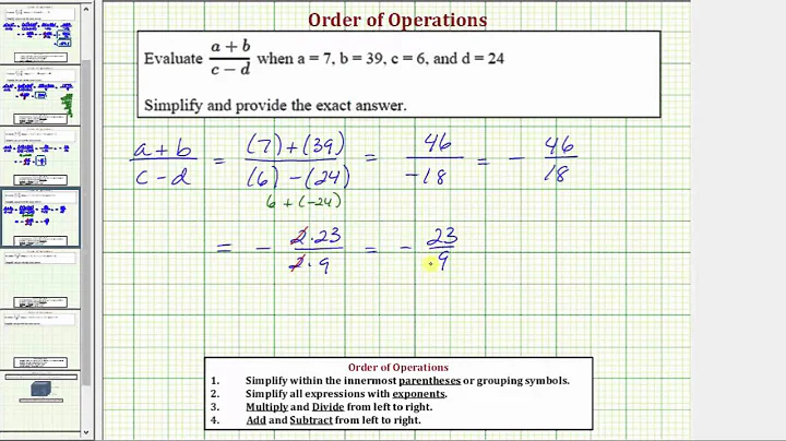 Ex 2: Evaluate an Expression in the Form (a+b)/(c-d)